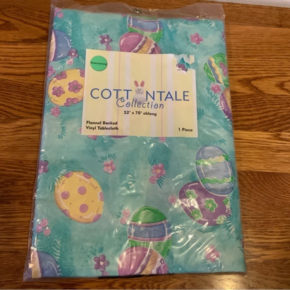 Tablecloth Easter Cotton tale Eggs Floral Oblong 52 X 70 New #EL - Picture 4 of 6
